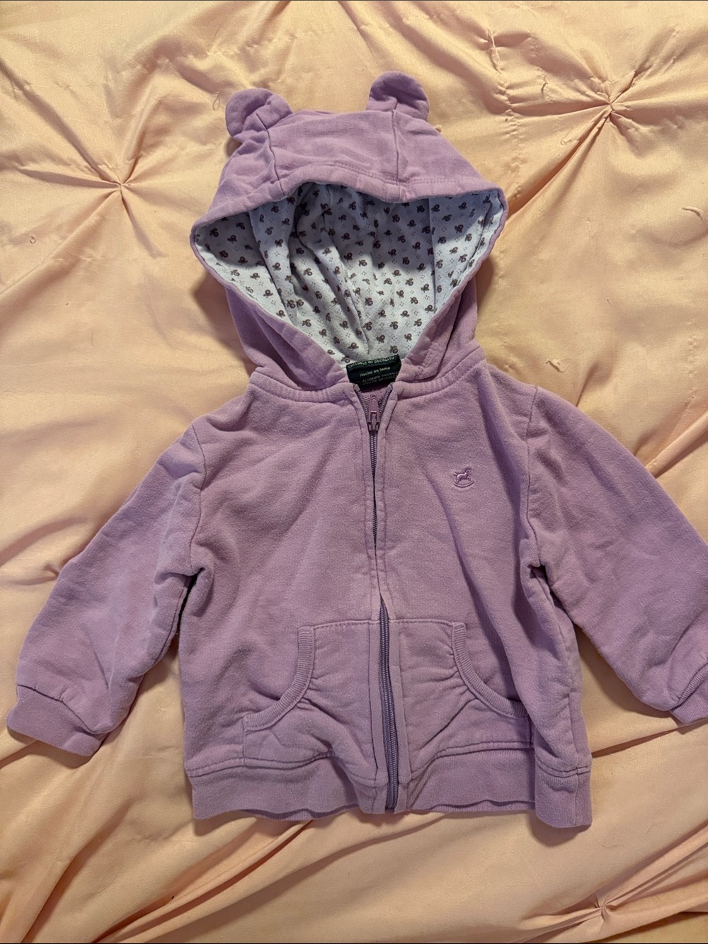 Faded Glory Lavender Hooded Jacket with Ear Accents